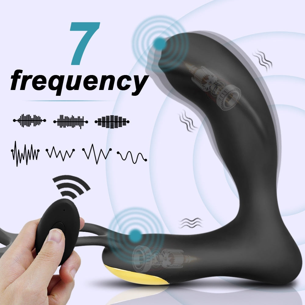 เครื่องกระตุ้น G SPOT ชายแบบรีโมทคอนโทรล 7 สปีด ( รหัส SA011 )