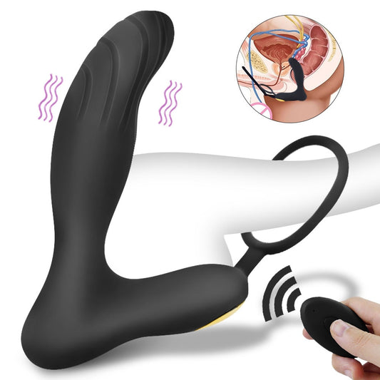 เครื่องกระตุ้น G SPOT ชายแบบรีโมทคอนโทรล พร้อมห่วงแบบเดี่ยว( รหัส SA009 )
